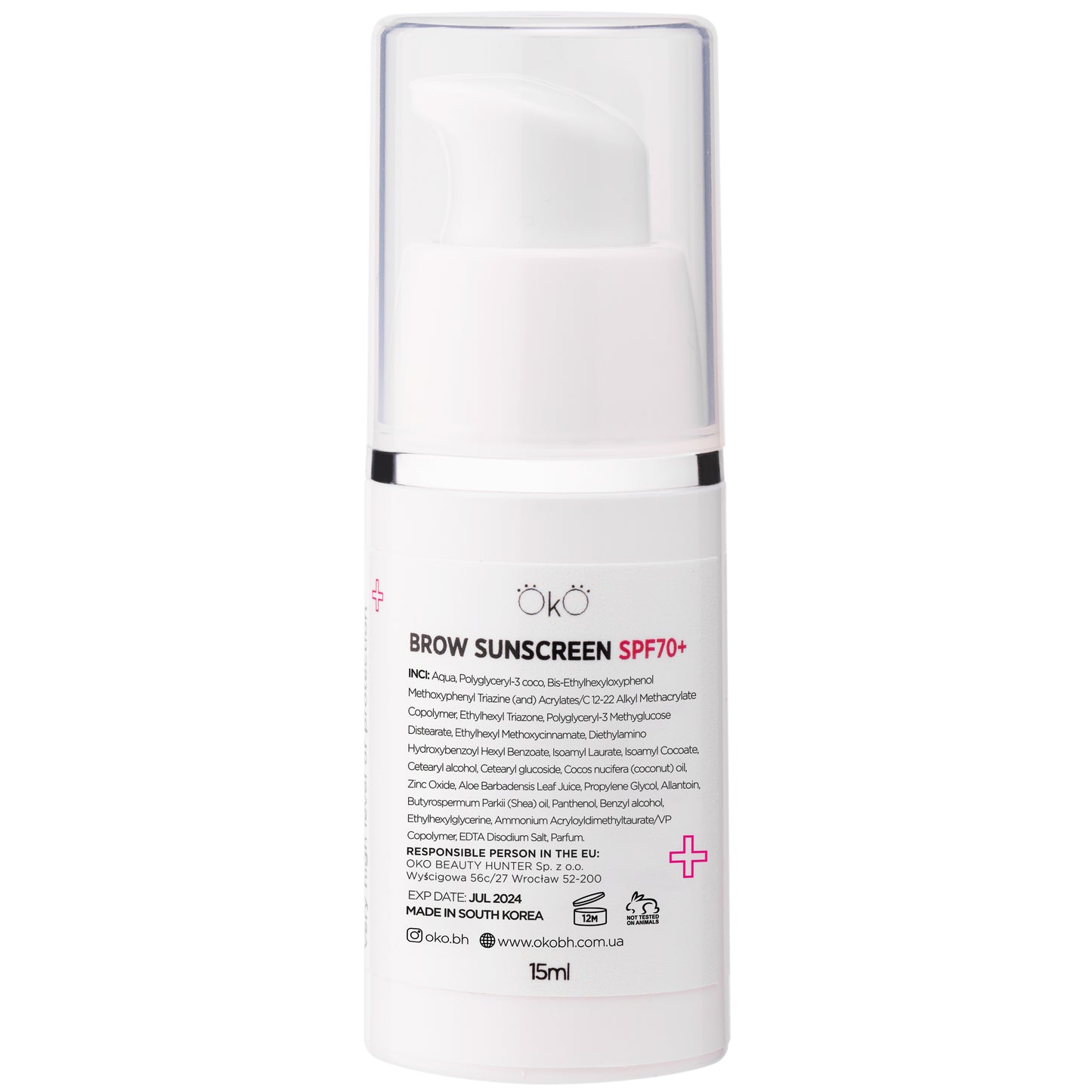 OKO Brow Sunscreen Cream for brows after permanent makeup SPF 70+ 15ml