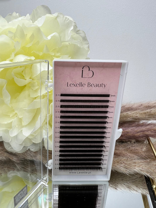 Lexelle Beauty DARK BROWN Lashes - Mix curl D 0.10