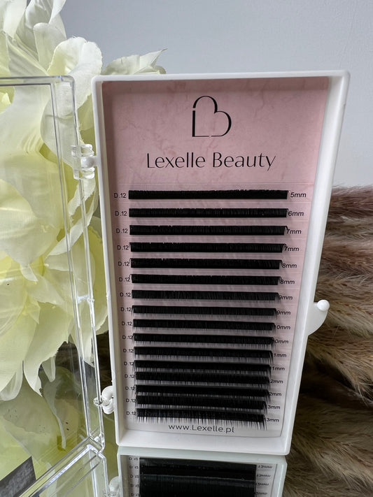 Lexelle Beauty Black Lashes - curl D 0.12 Mix