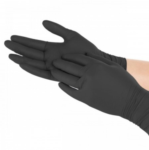 nitrile gloves size S, M - Black / Purple / Pink